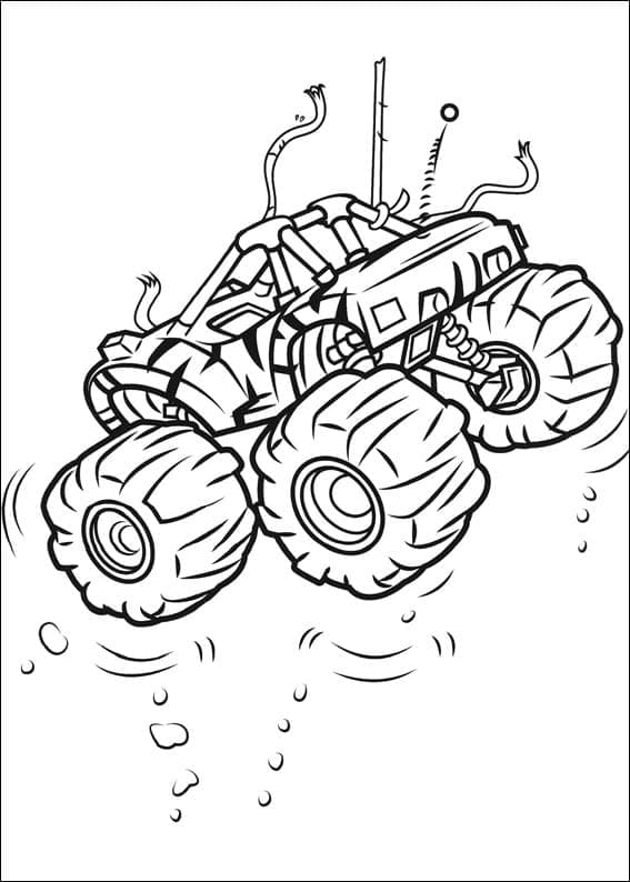 Coloriage Blaze et les Monster Machines facile