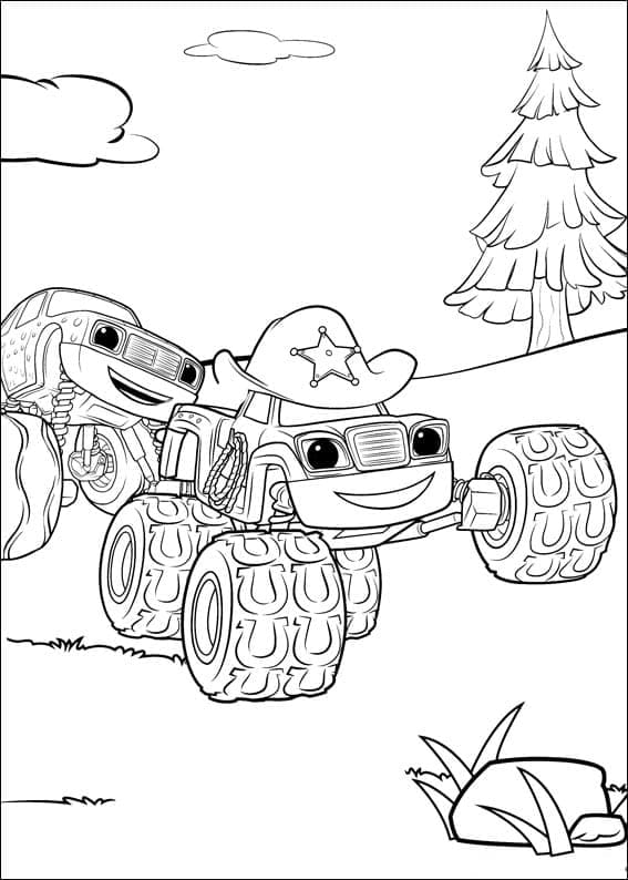 Coloriage Blaze et les Monster Machines pour enfant