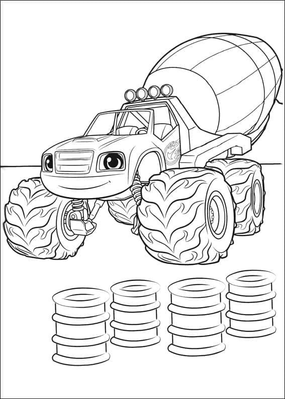 Coloriage Blaze et les Monster Machines pour enfants