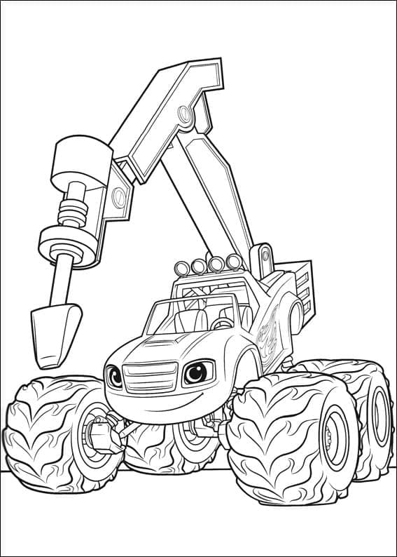 Coloriage Blaze et les Monster Machines simples