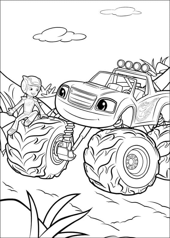 Coloriage Blaze Et Les Monsters Machines 11