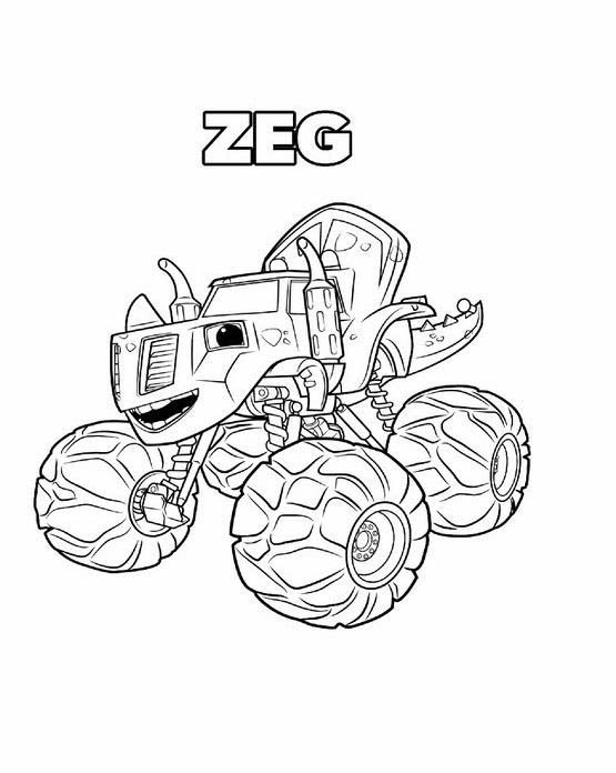 Coloriage Blaze Et Les Monsters Machines 3
