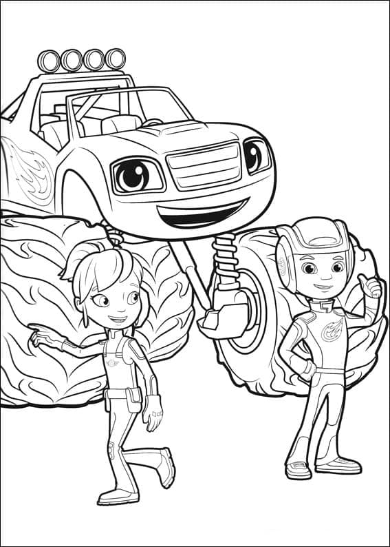 Coloriage Blaze Et Les Monsters Machines 5
