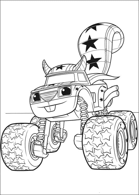 Coloriage Blaze Et Les Monsters Machines 8