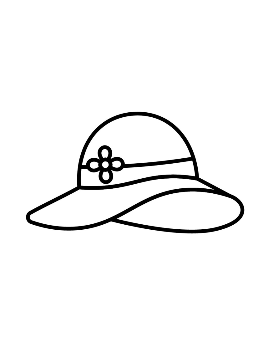 Coloriage Chapeau gratuite pour les enfants
