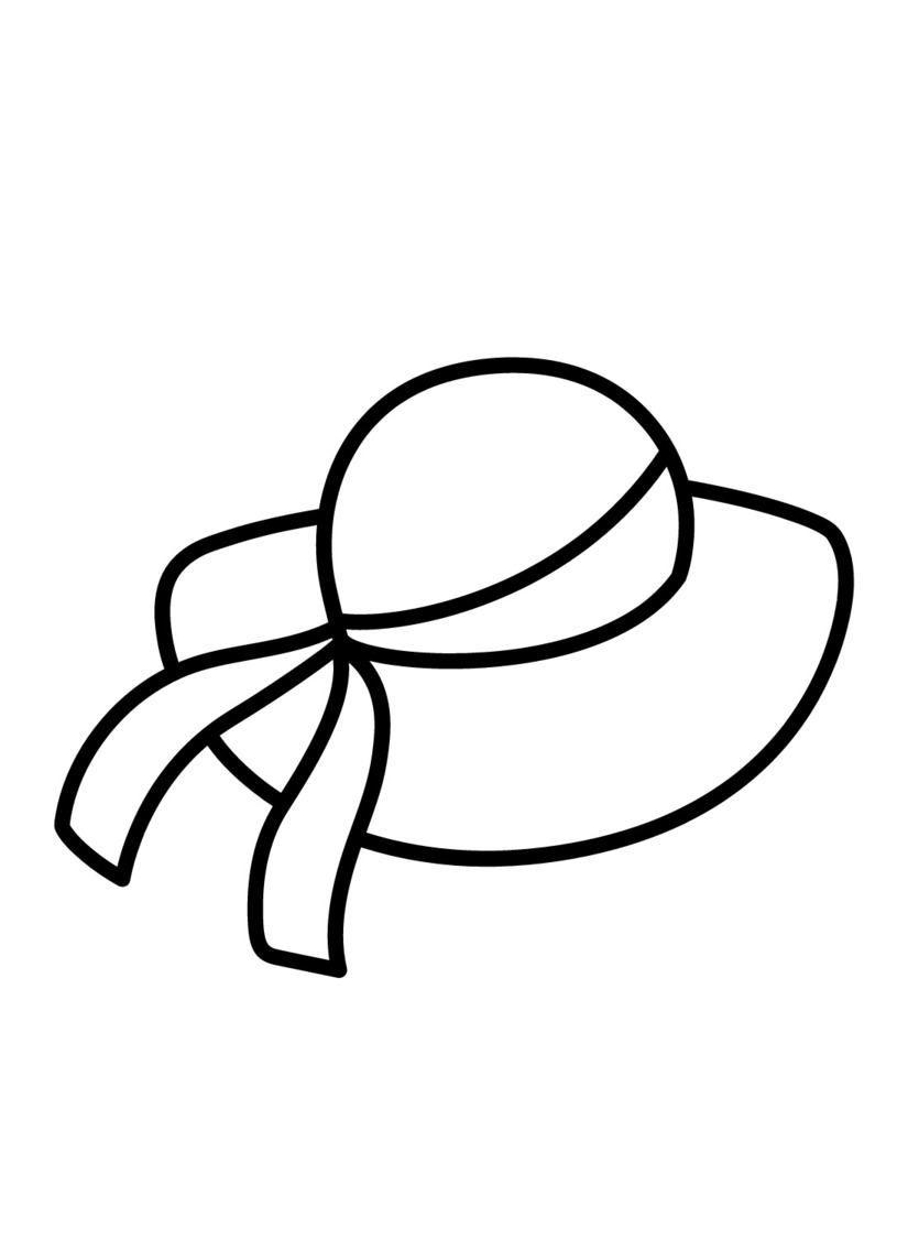 Coloriage Chapeau imprimé