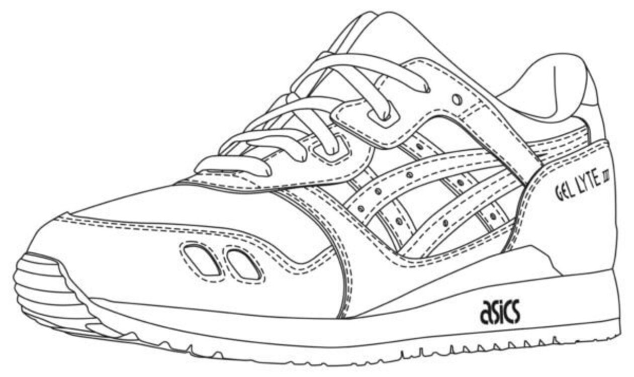 Coloriage Chaussures Asics Signature