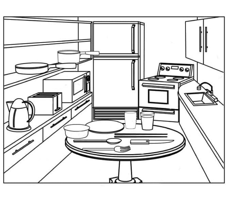 Coloriage Cuisine gratuite