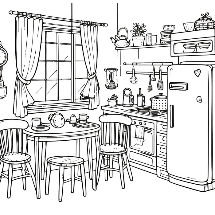 Coloriage Cuisine imprimable