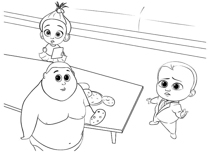 Coloriage Dessin Baby Boss Staci et Jimbo