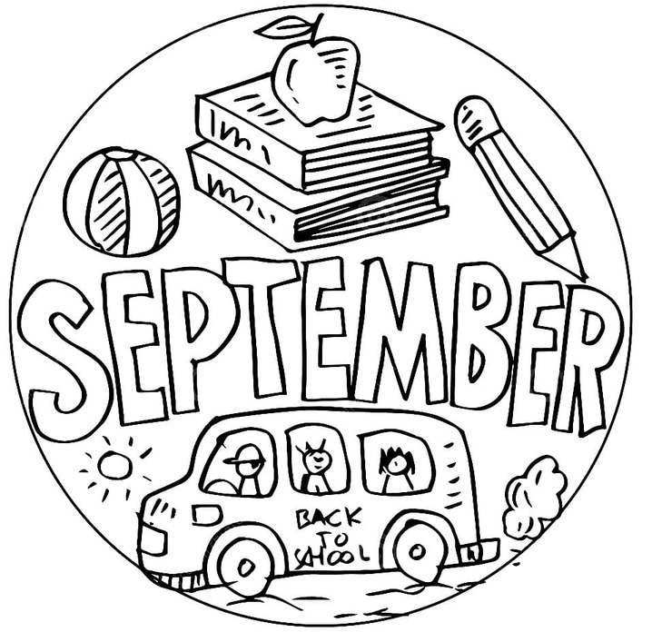 Coloriage Dessin de septembre basique