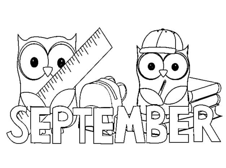 Coloriage Dessin de septembre très basique
