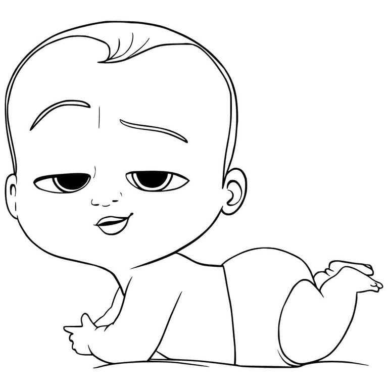Coloriage Dessin Drôle Baby Boss
