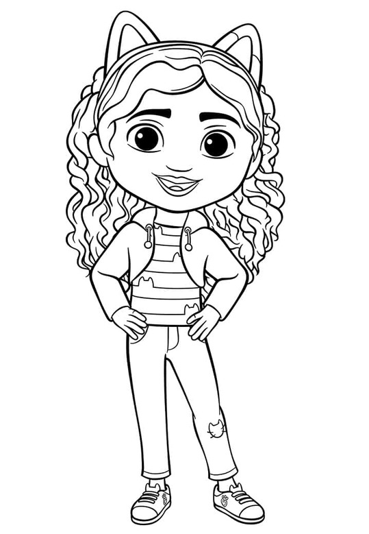 Coloriage Dessin Gabby Chat 1