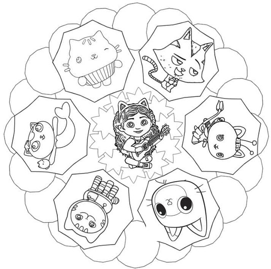Coloriage Dessin Gabby Chat 11
