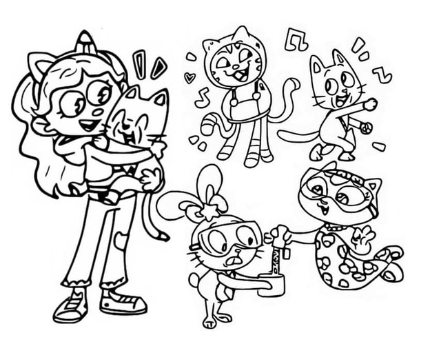 Coloriage Dessin Gabby Chat 12