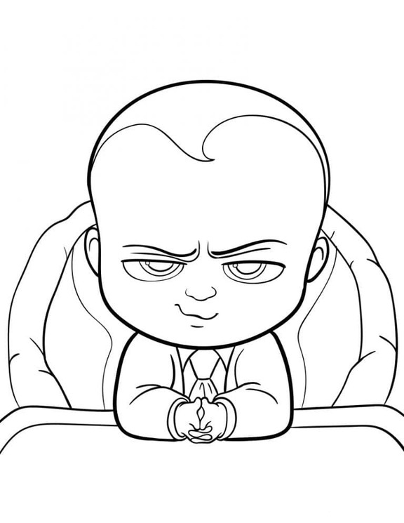 Coloriage Dessin souriant Baby Boss