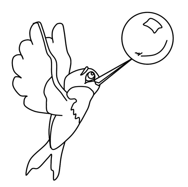 Coloriage Dessine Colibri mignon