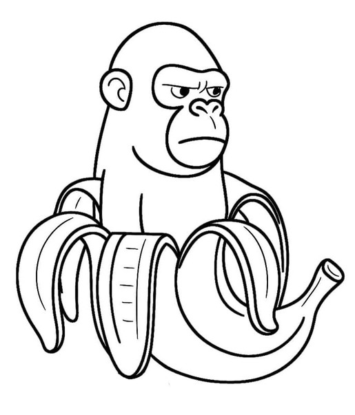 Coloriage Dessine Italian Brainrot Chimpanzini Bananini à imprimer