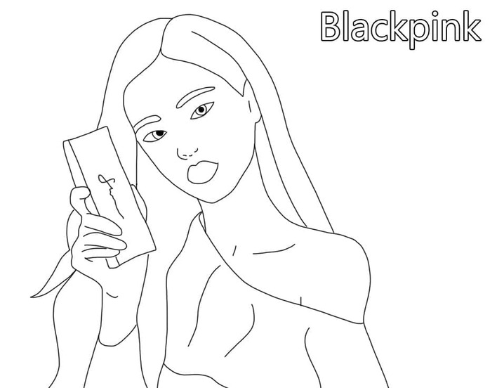 Coloriage Dessine Jennie de Blackpink