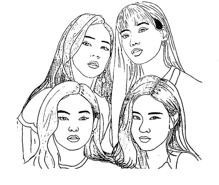 Coloriage Dessine la jolie Blackpink