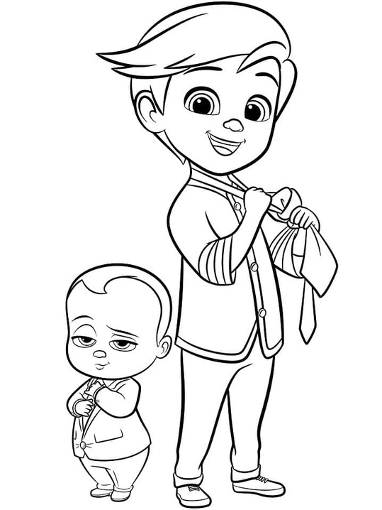 Coloriage Dessiner Baby Boss et Tim