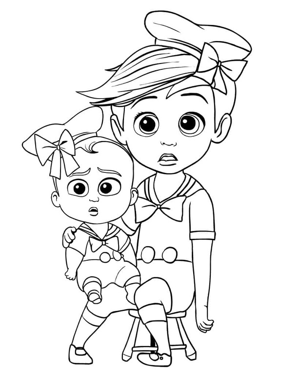 Coloriage Dessiner Baby Boss et Timothy