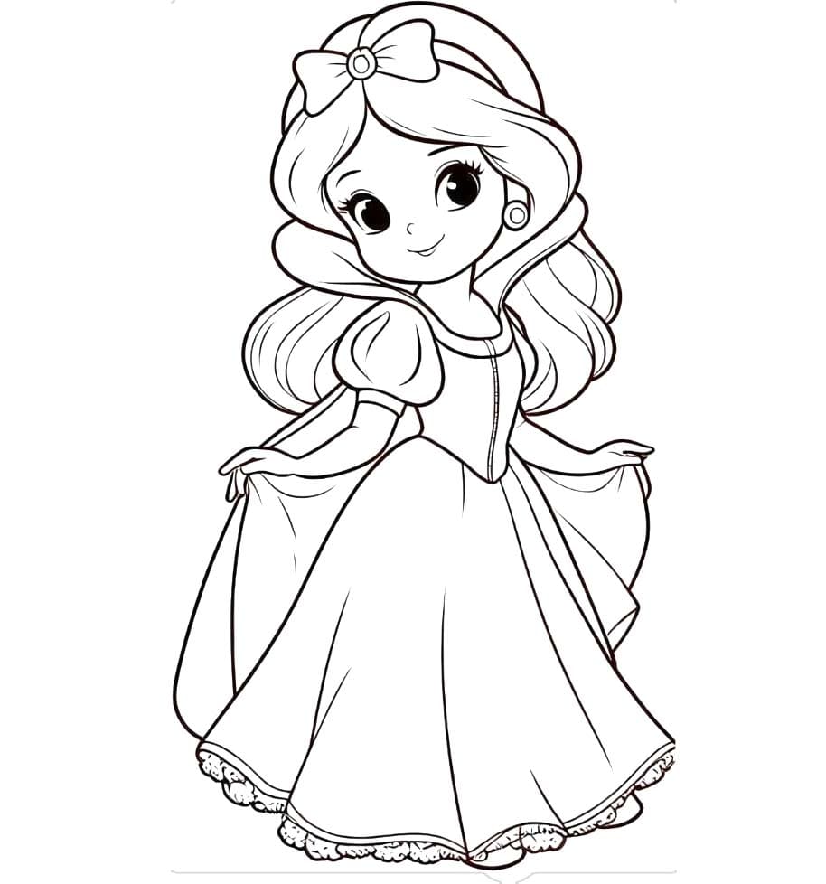 Coloriage Dessiner Barbie Princesse basique