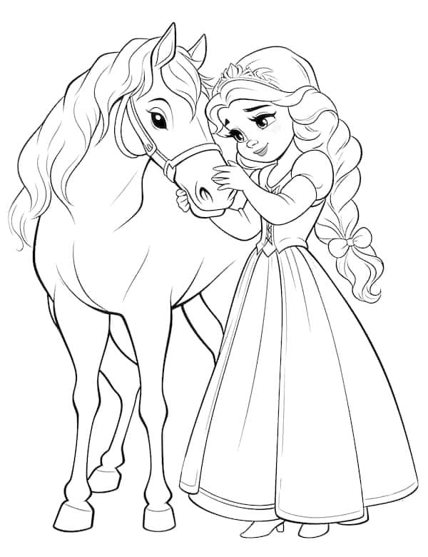 Coloriage Dessiner Barbie Princesse gratuite