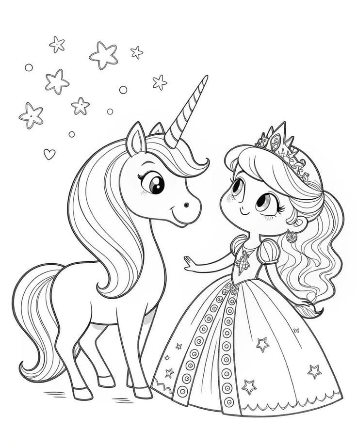 Coloriage Dessiner Barbie Princesse gratuite pour les enfants