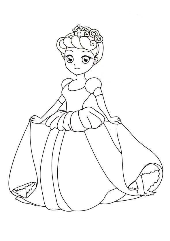 Coloriage Dessiner Barbie Princesse imprimable