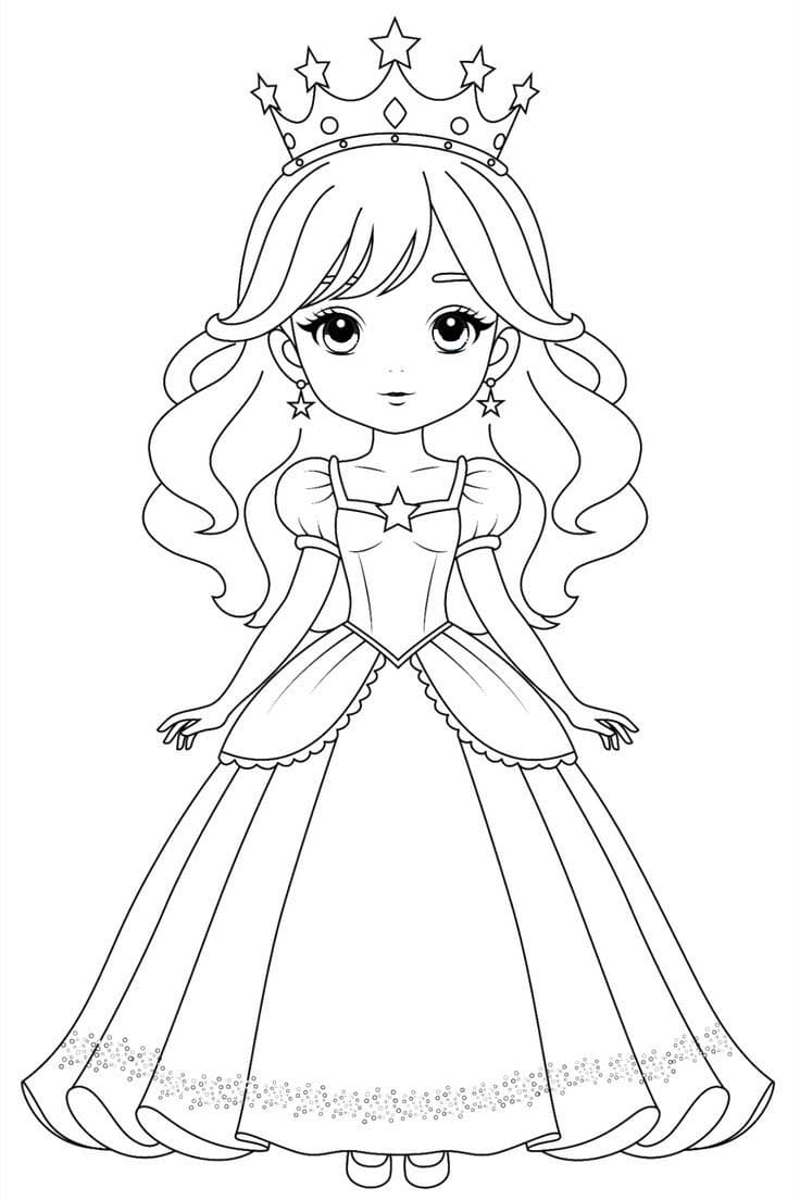 Coloriage Dessiner Barbie Princesse pour enfants