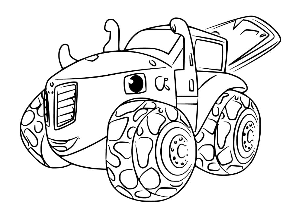 Coloriage Dessiner Blaze et les Monster Machines chez enfant