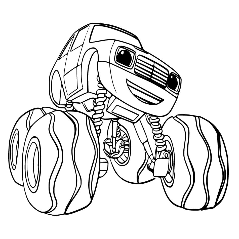 Coloriage Dessiner Blaze et les Monster Machines chez enfants