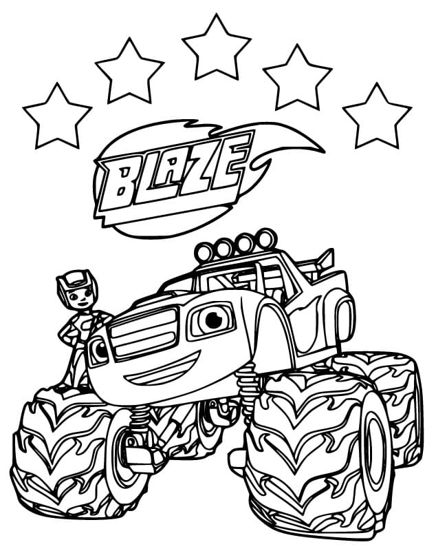 Coloriage Dessiner Blaze et les Monster Machines chez les enfants