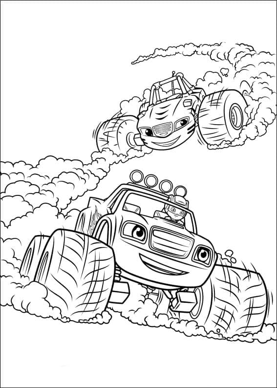 Coloriage Dessiner Blaze et les Monster Machines de base