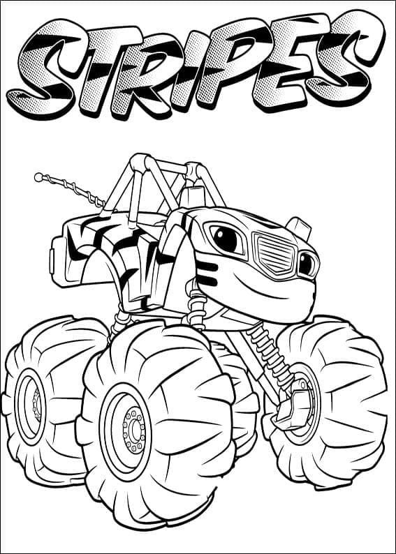 Coloriage Dessiner Blaze et les Monster Machines facile