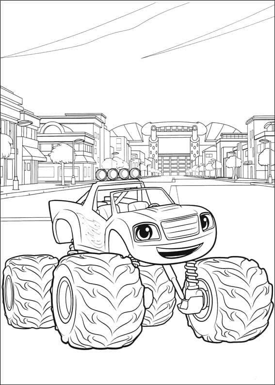 Coloriage Dessiner Blaze et les Monster Machines imprimable