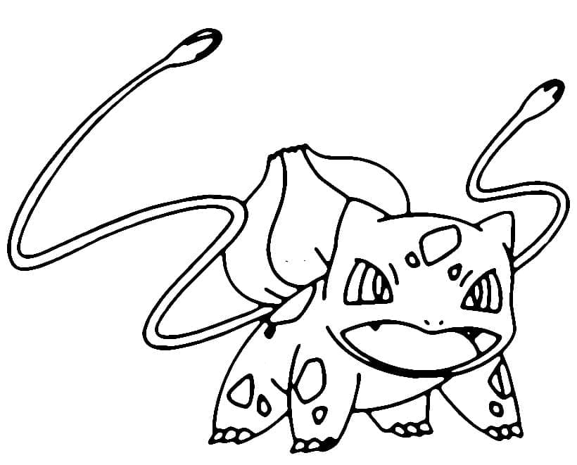 Coloriage Dessiner Bulbizarre en train de se battre