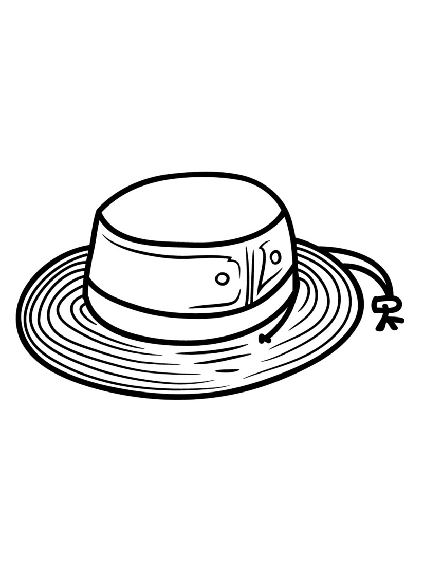 Coloriage Dessiner chapeau très basique