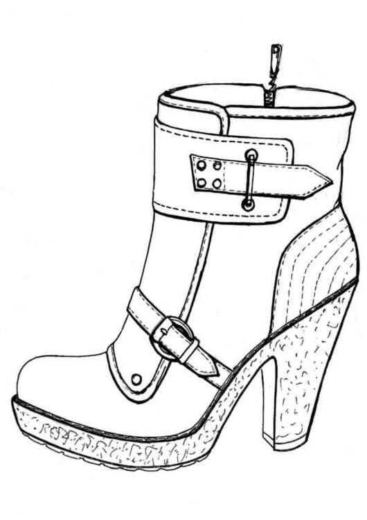 Coloriage Dessiner chaussures simple