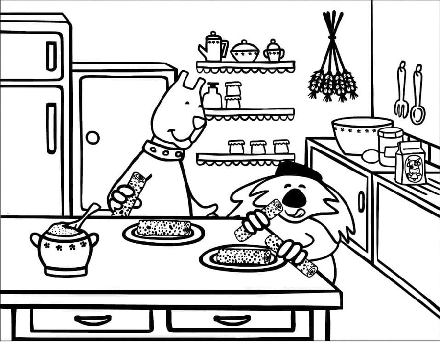 Coloriage Dessiner cuisine imprimable