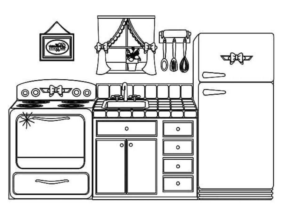 Coloriage Dessiner Cuisine pour enfants