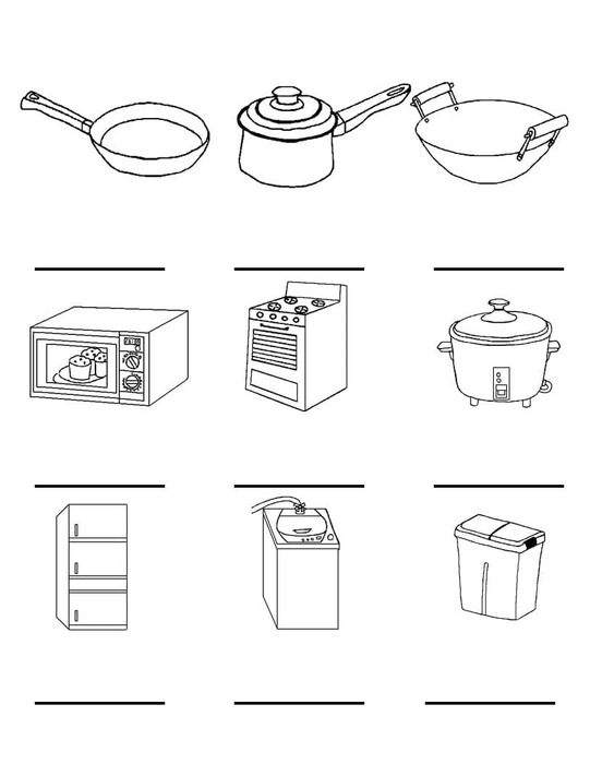 Coloriage Dessiner Cuisine très simple