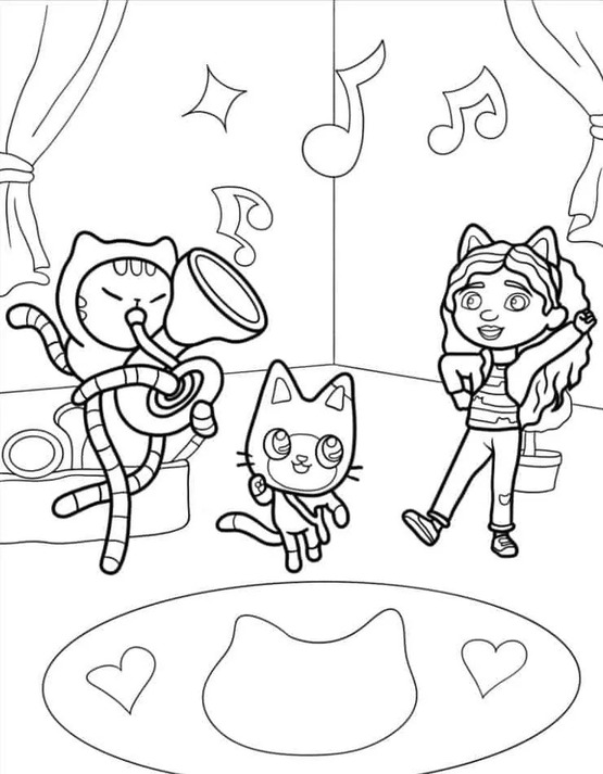 Coloriage Dessiner Gabby Chat imprimable gratuite pour enfants