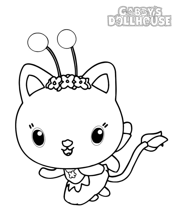 Coloriage Dessiner Gabby Chat simple