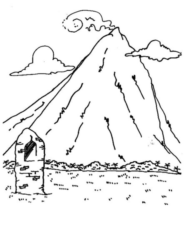 Coloriage Dessiner haute montagne
