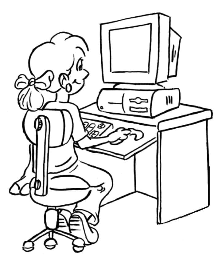 Coloriage Dessiner image Ordinateur