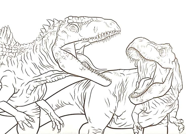 Coloriage Dessiner Indominus Rex 1