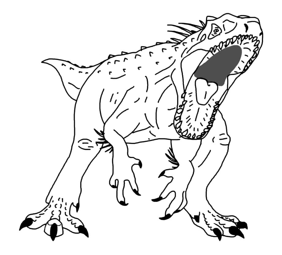 Coloriage Dessiner Indominus Rex basique